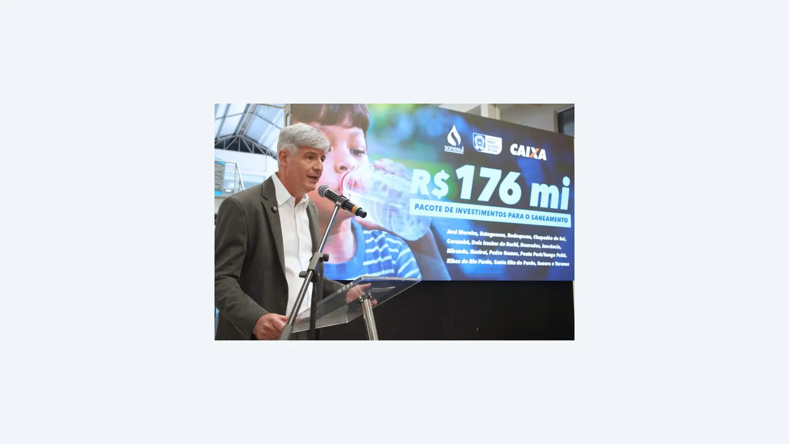 MS destina R$ 176 milhões para modernização do abastecimento de água em 16 cidades
