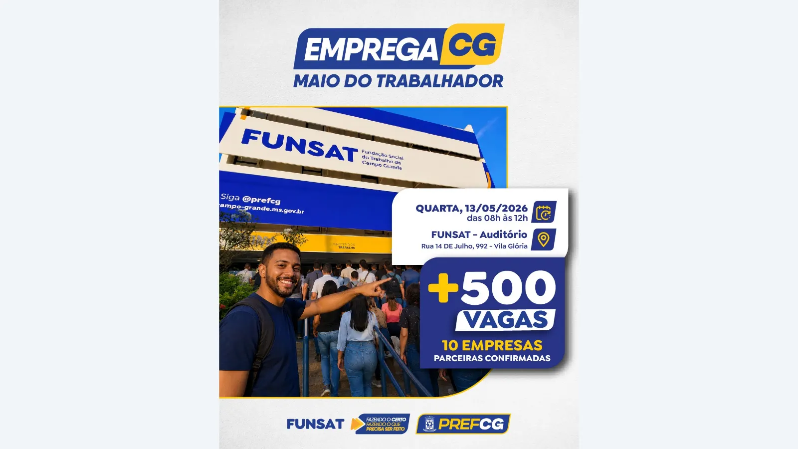 Funsat Realiza Feirão de Emprego com 500 Vagas em Campo Grande