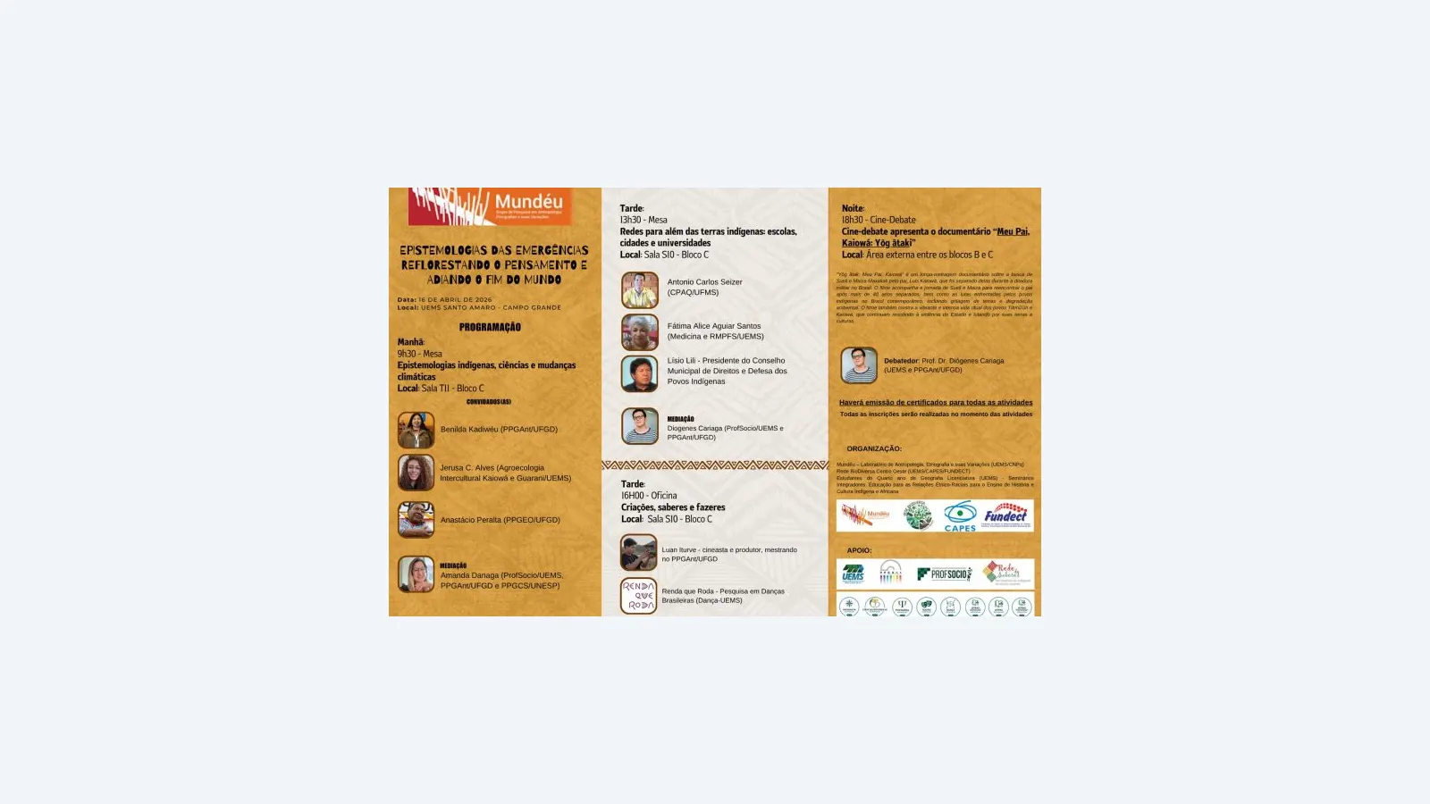 UEMS realiza evento sobre Epistemologias Indígenas e Mudanças Climáticas em Campo Grande
