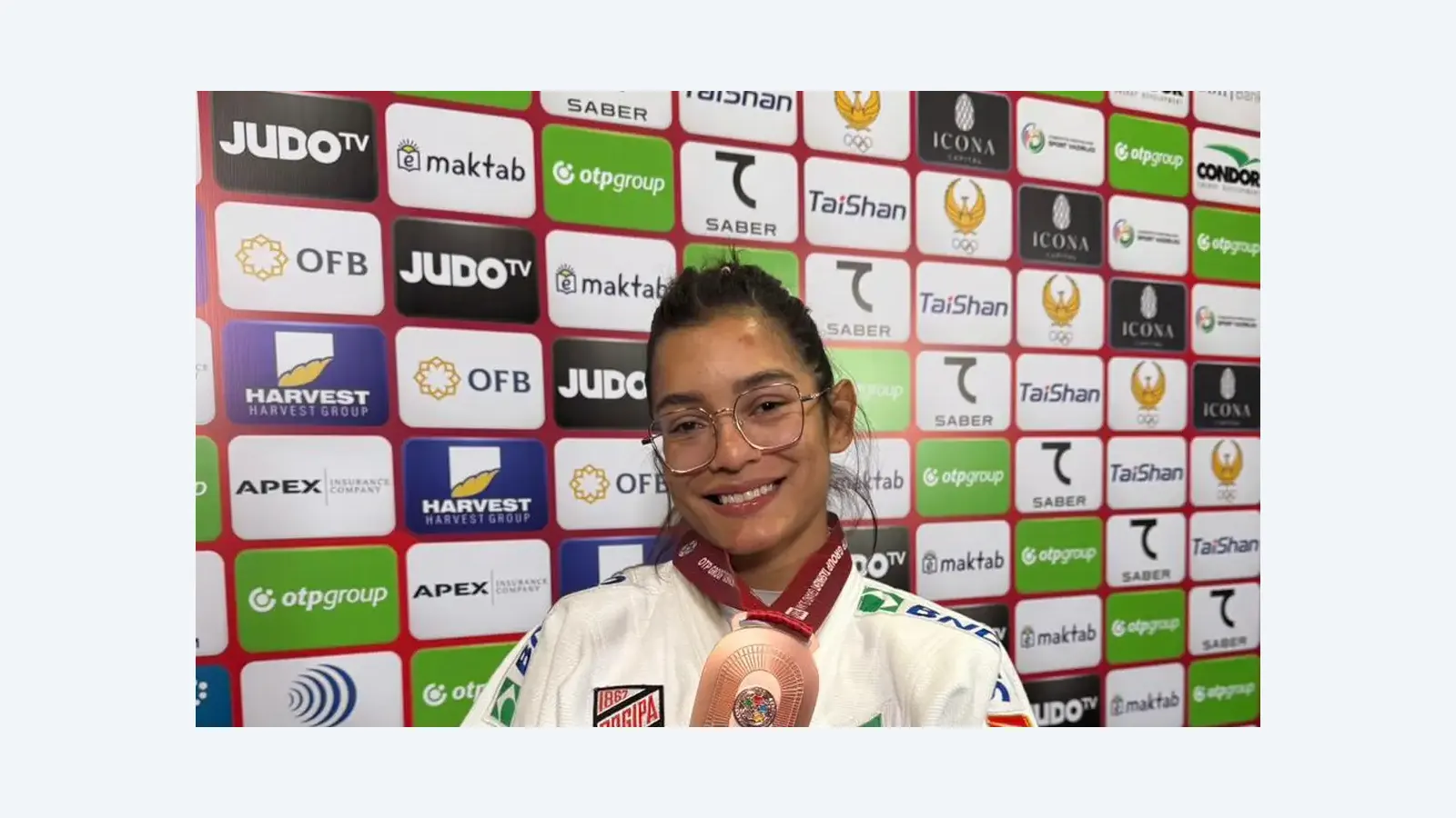 Jéssica Lima conquista bronze no Grand Slam de judô em Tashkent