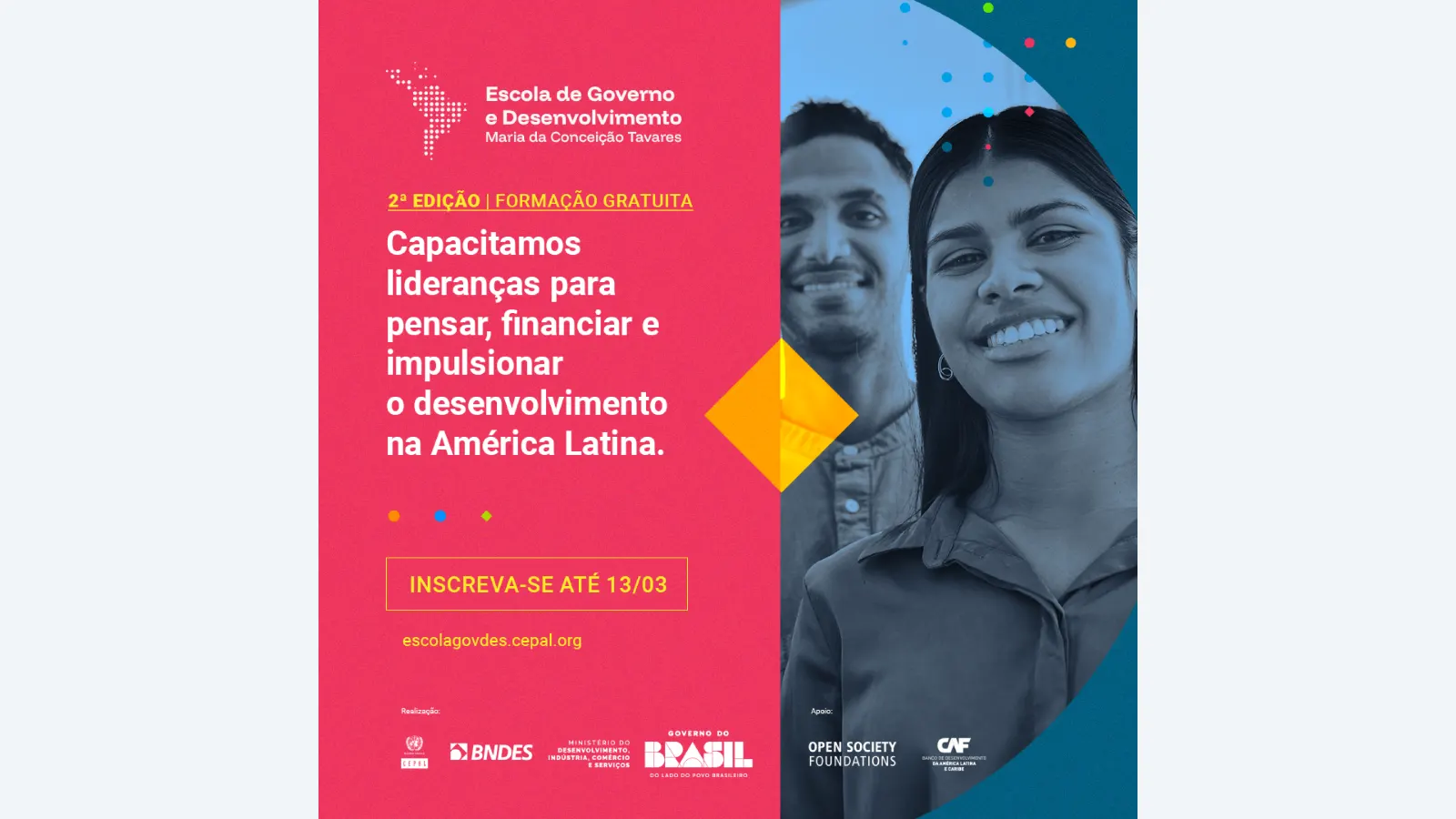 CEPAL amplia prazo para inscrições na Escola de Governo Maria Tavares