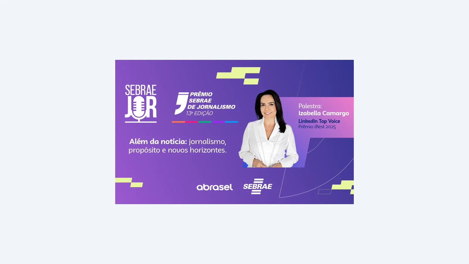 SebraeJor 2026: Izabella Camargo discute saúde mental e carreira