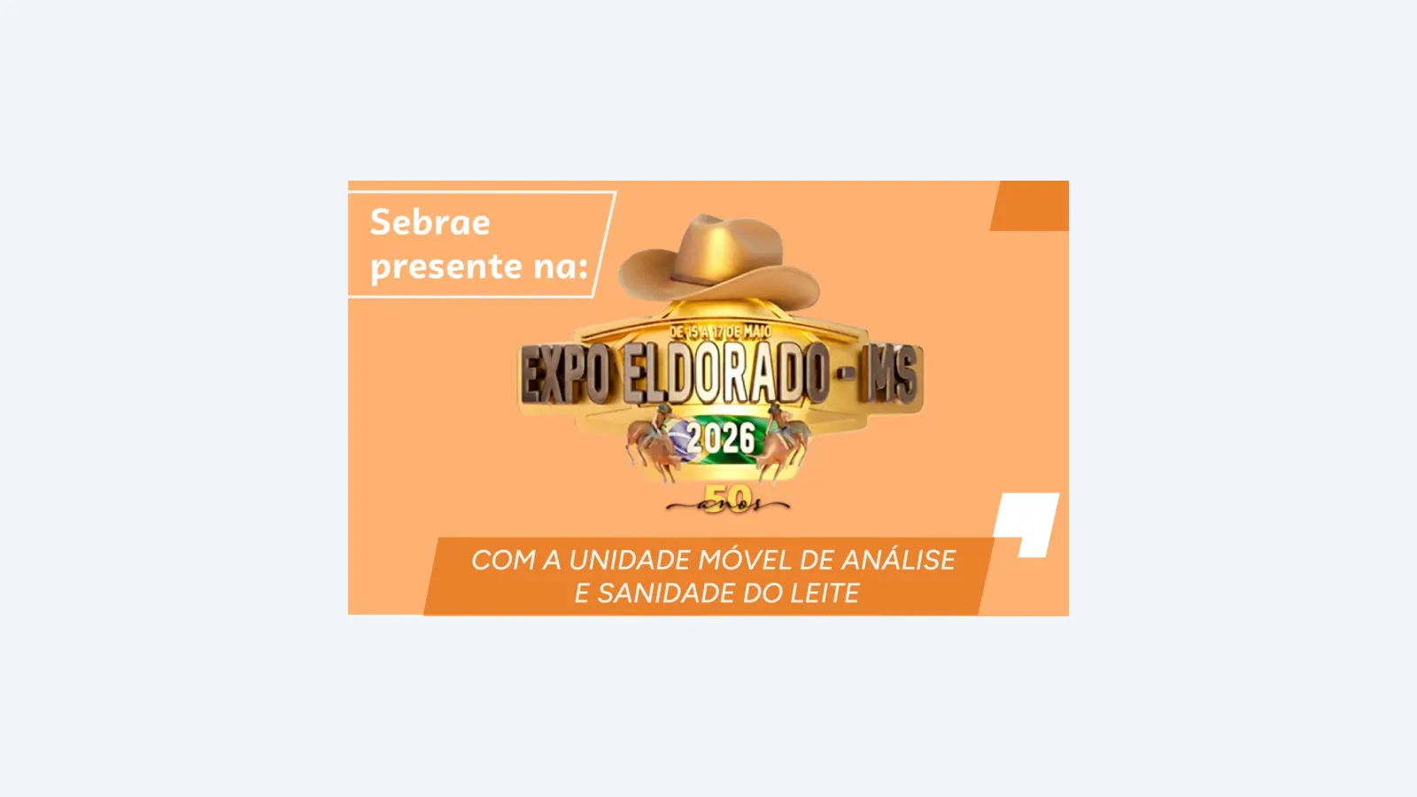 Expo Eldorado 2026: Sebrae/MS impulsiona cadeia leiteira com ações gratuitas
