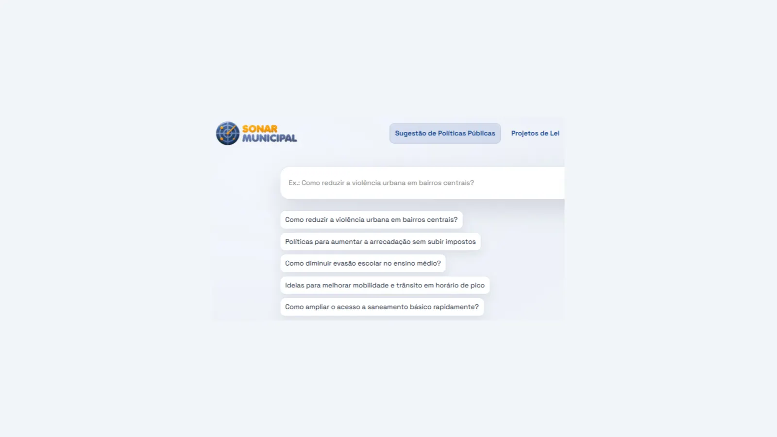 Sonar Municipal: Plataforma usa IA para facilitar criação de políticas públicas locais