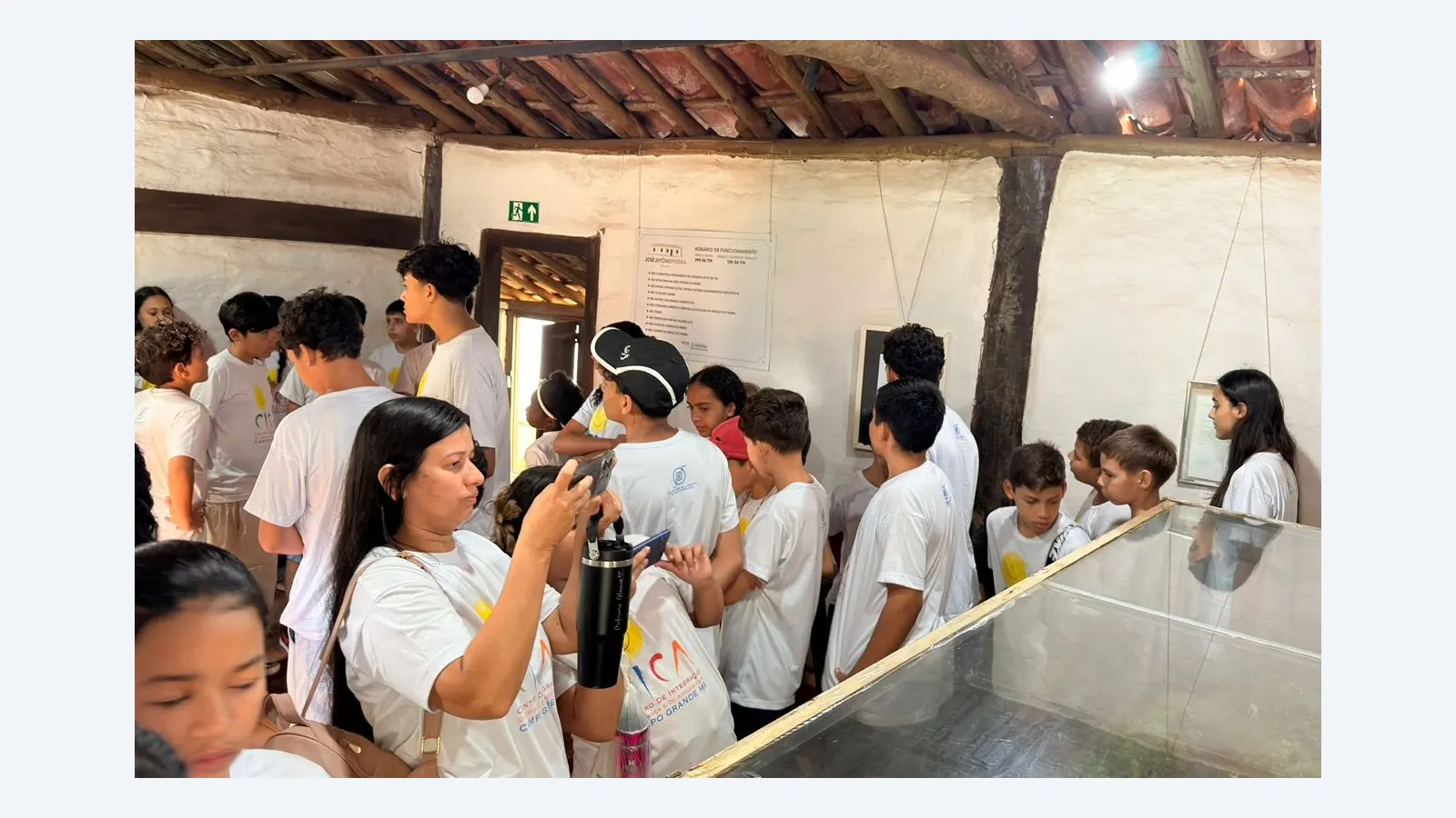 Alunos do Cica exploram história local no Museu José Antônio Pereira em Campo Grande
