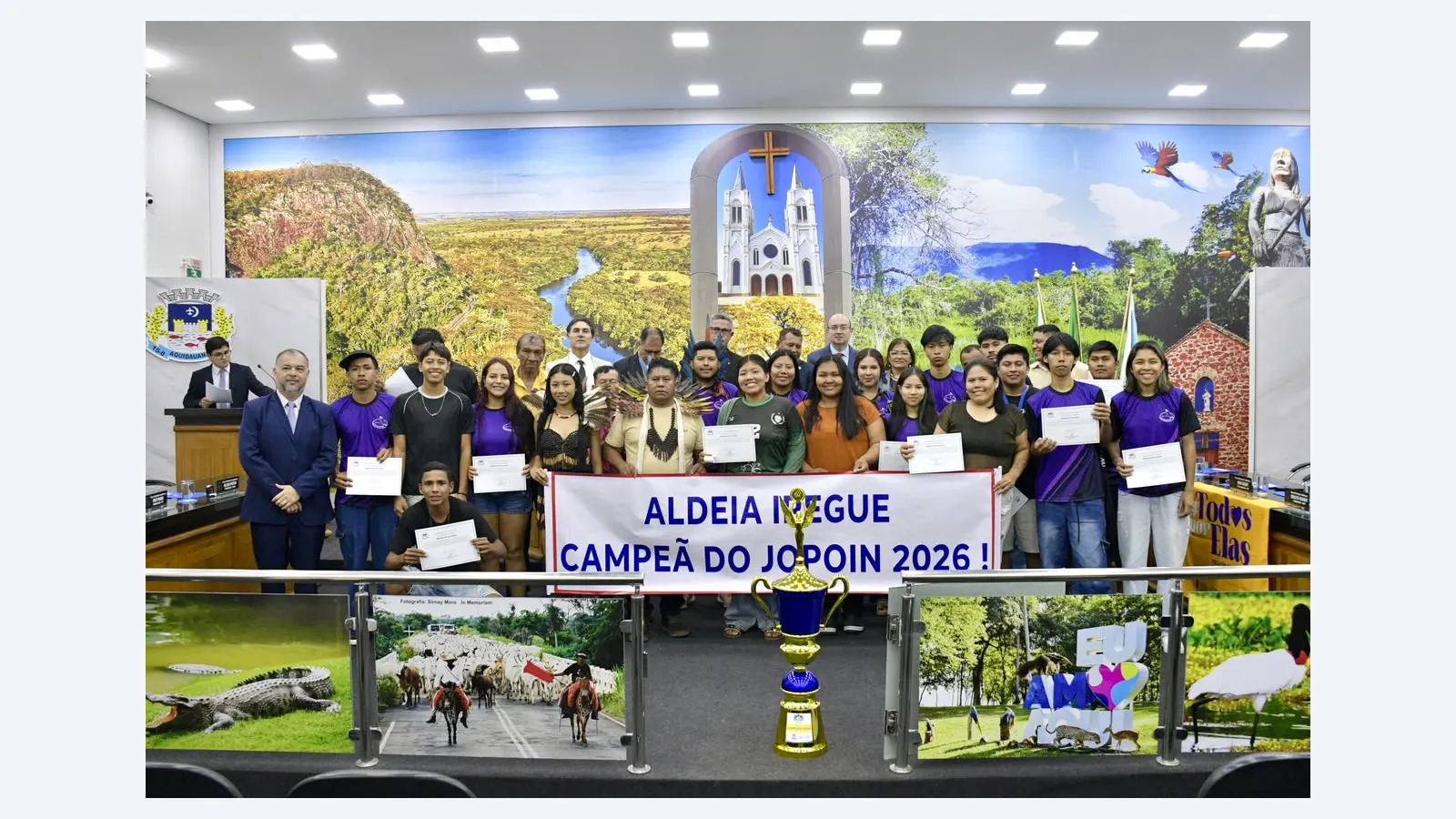 Aldeia Ipegue é homenageada por conquista no JOPOIN 2026