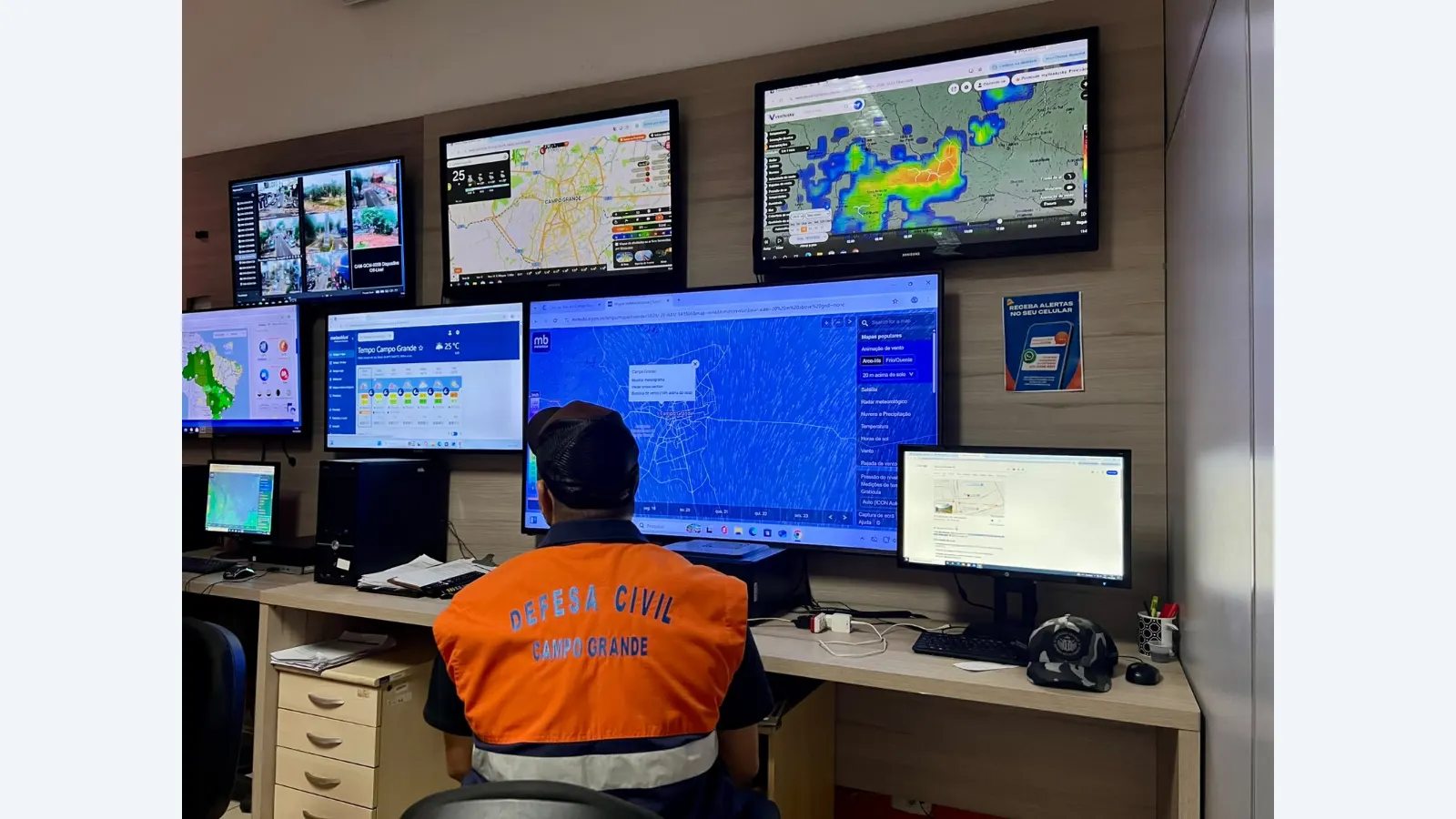 Defesa Civil de Campo Grande emite alerta para tempestades de quinta a sexta-feira