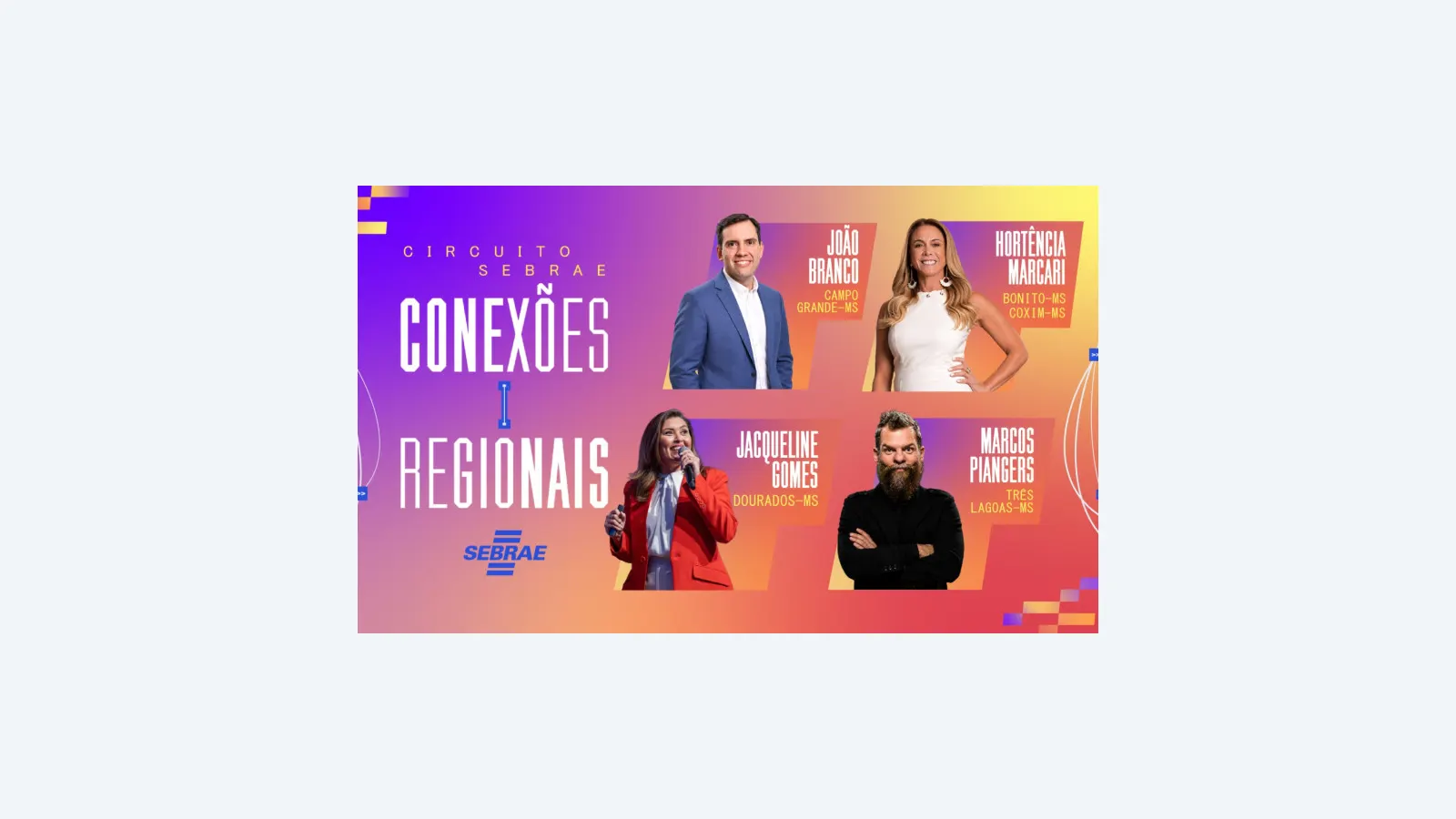 Circuito Sebrae Conexões Regionais traz palestras gratuitas a MS